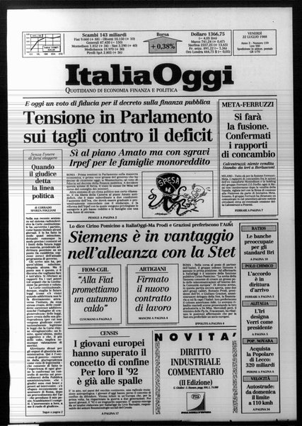 Italia oggi : quotidiano di economia finanza e politica